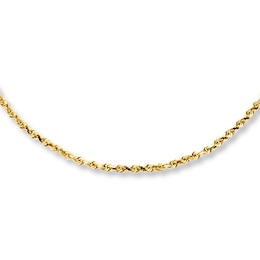 Solid Rope Necklace 10K Yellow Gold 18&quot;