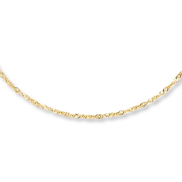 Solid Singapore Necklace 10K Yellow Gold 18&quot;