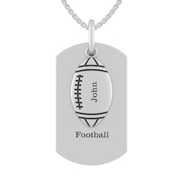 Men's Football Dogtag Necklace