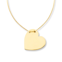 Heart Necklace 14K Yellow Gold 18&quot;