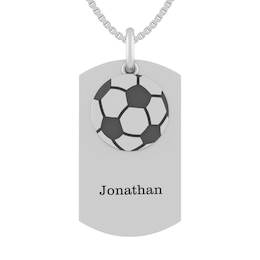 Men's Soccer Dogtag Necklace