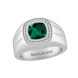 1/10 Ct. tw Diamond Men's Color Stone Ring