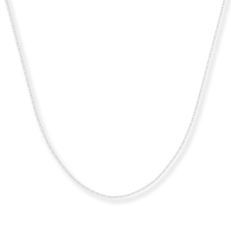 Box Chain Necklace 14K White Gold 16&quot; Length