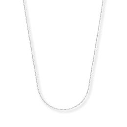 Solid Mariner Chain Necklace 14K White Gold 16&quot;