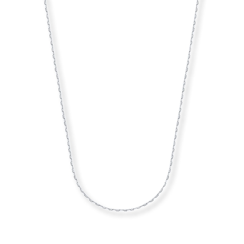 Solid Mariner Chain Necklace 14K White Gold 16"