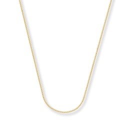 Solid Wheat Chain Necklace 14K Yellow Gold 18&quot;