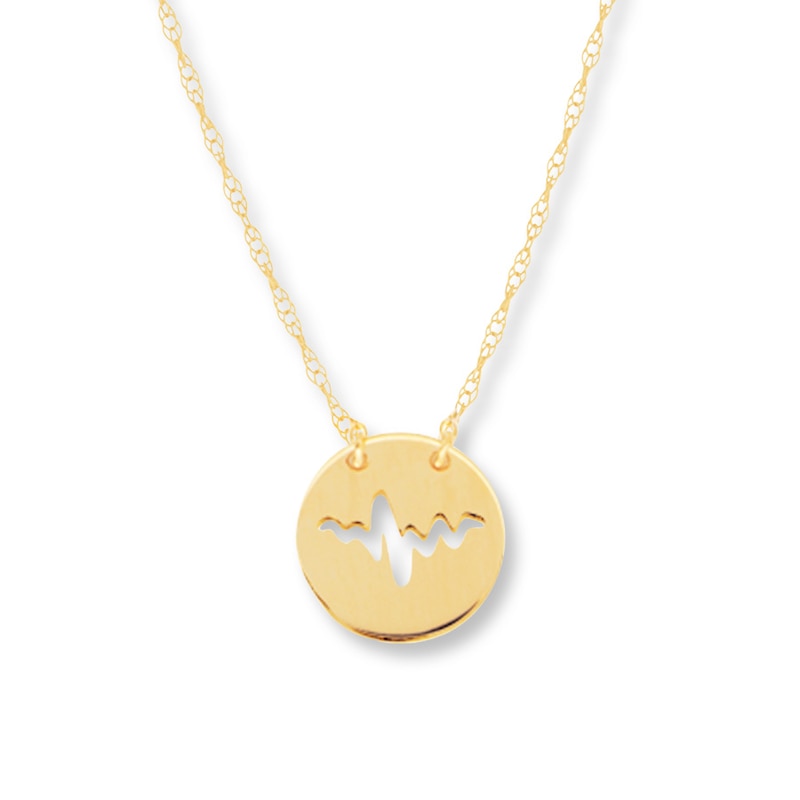 Heartbeat Necklace 14K Yellow Gold 16"