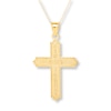 Thumbnail Image 2 of Reversible Cross Necklace 14K Yellow Gold 18"