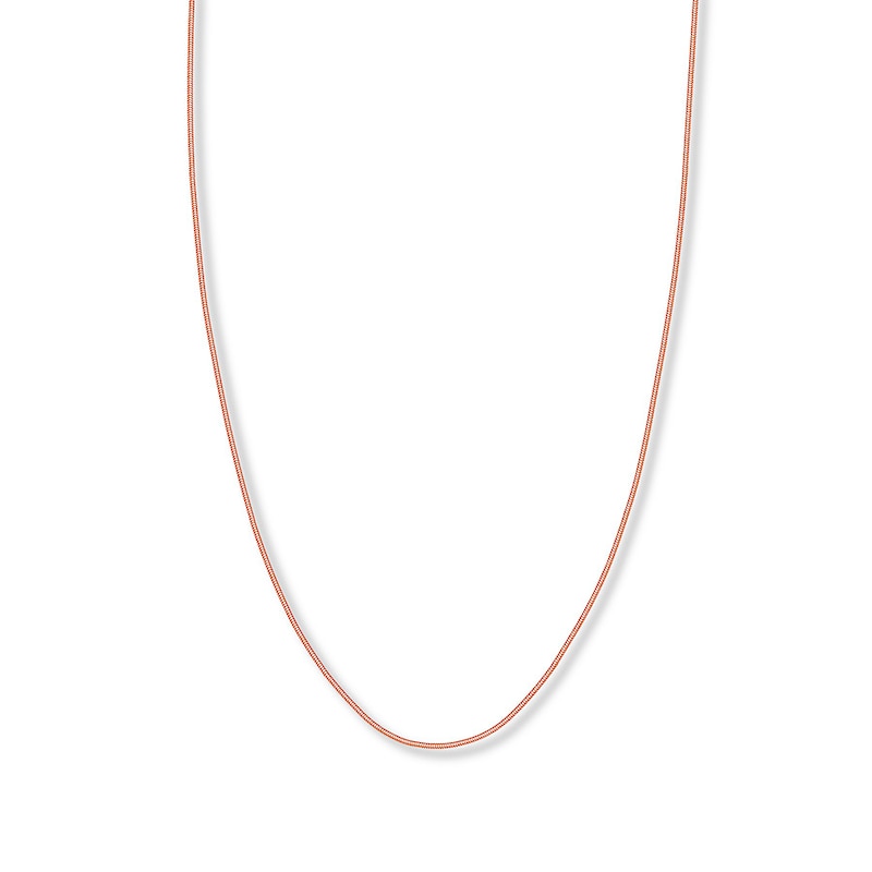 Hollow Snake Chain 14K Rose Gold 16"