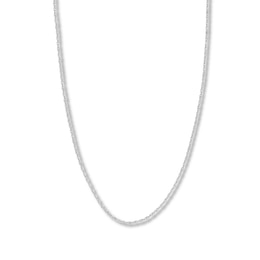 Hollow Double Rope Chain 14K White Gold 16&quot;