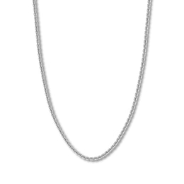 Hollow Rope Chain 14K White Gold 22&quot;
