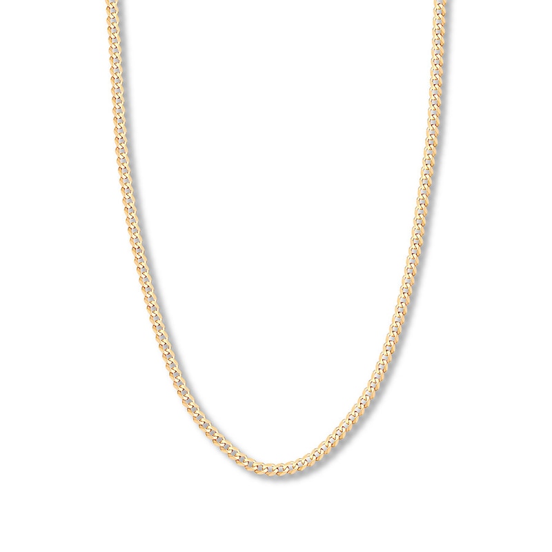 24" Solid Curb Chain 14K Yellow Gold Appx. 4.95mm