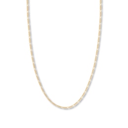 18&quot; Solid Figaro Chain Necklace 14K Yellow Gold Appx. 2.36mm