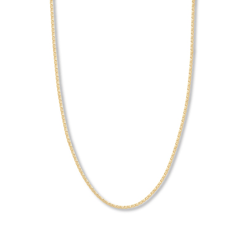 20" Solid Mariner Chain 14K Yellow Gold 3mm