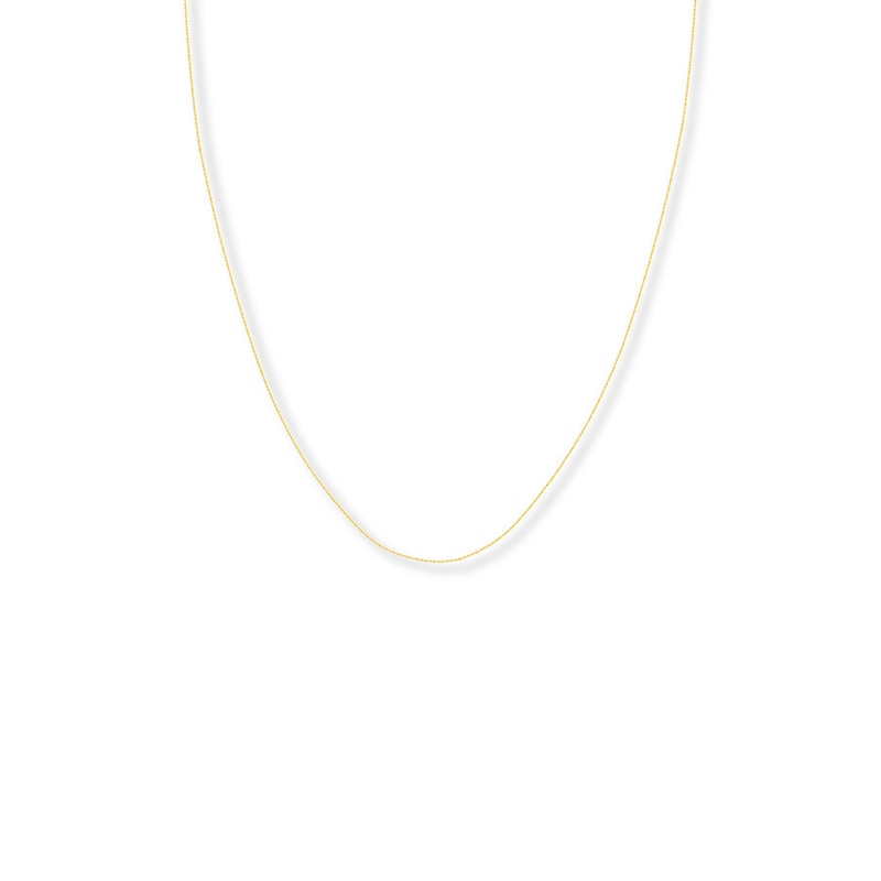 13" Adjustable Children's Solid Cable Chain 14K Yellow Gold Appx .7mm