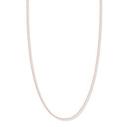 Adjustable 22&quot; Solid Sparkling Chain 14K Rose Gold Appx. 1.15mm