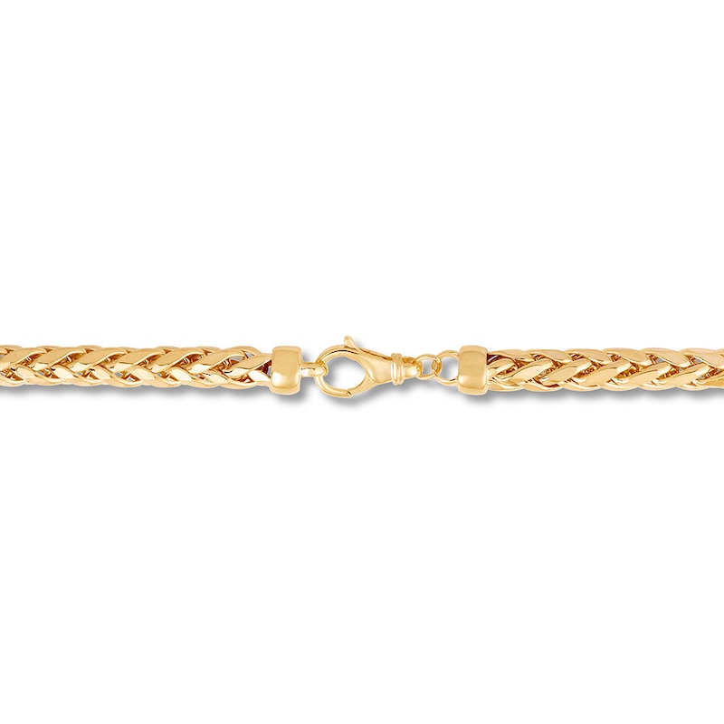 Main Image 3 of Wheat Chain Necklace Hollow 10K Yellow Gold 24"