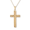 Thumbnail Image 3 of Woven Cross Necklace 10K Yellow Gold