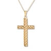 Thumbnail Image 4 of Woven Cross Necklace 10K Yellow Gold