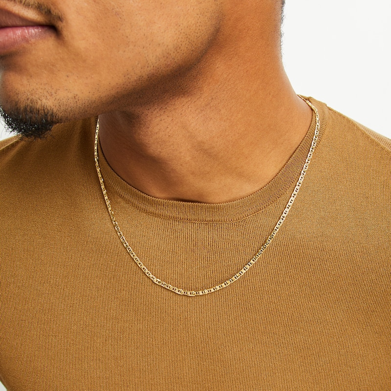 Main Image 4 of Mariner Link Necklace Hollow 14K Yellow Gold 22"