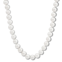 Cultured Pearl Necklace 10K Yellow Gold 18"