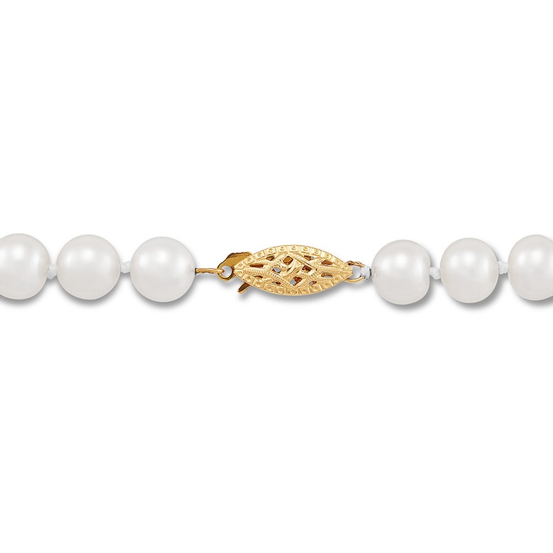 Main Image 2 of Cultured Pearl Necklace 10K Yellow Gold 18"