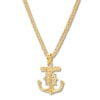 Thumbnail Image 2 of Crucifix Anchor Necklace 10K Yellow Gold 22"