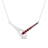 Thumbnail Image 1 of Love + Be Loved Lab-Created Ruby Necklace Sterling Silver 18"