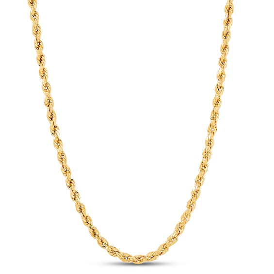 Rope Chain 2.9-3.0mm Hollow 14K Yellow Gold 24"