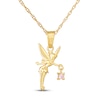 Thumbnail Image 1 of Children's Tinkerbell Pink Cubic Zirconia Necklace 14K Yellow Gold 13"