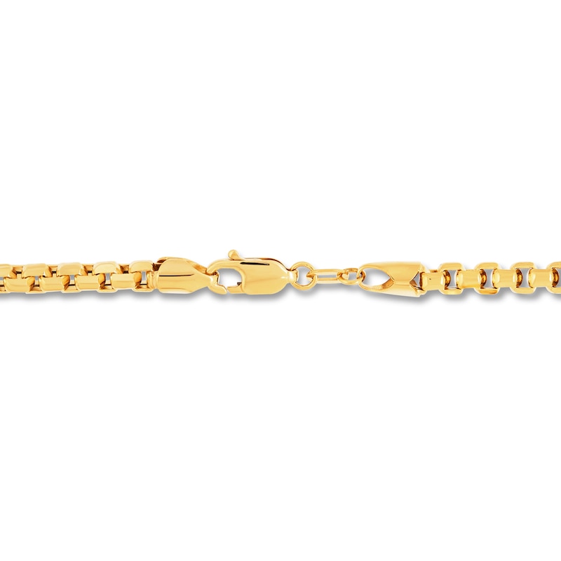 Main Image 2 of Box Chain Necklace Hollow 10K Yellow Gold 22"