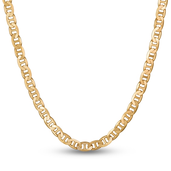 Mariner Link Chain Solid 10K Yellow Gold 24"