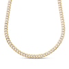 Thumbnail Image 1 of Curb Link Necklace Semi-Solid 10K Two-Tone Gold 22"