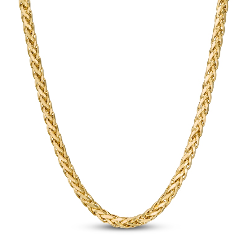 Main Image 1 of Wheat Chain Necklace Hollow 10K Yellow Gold 20"