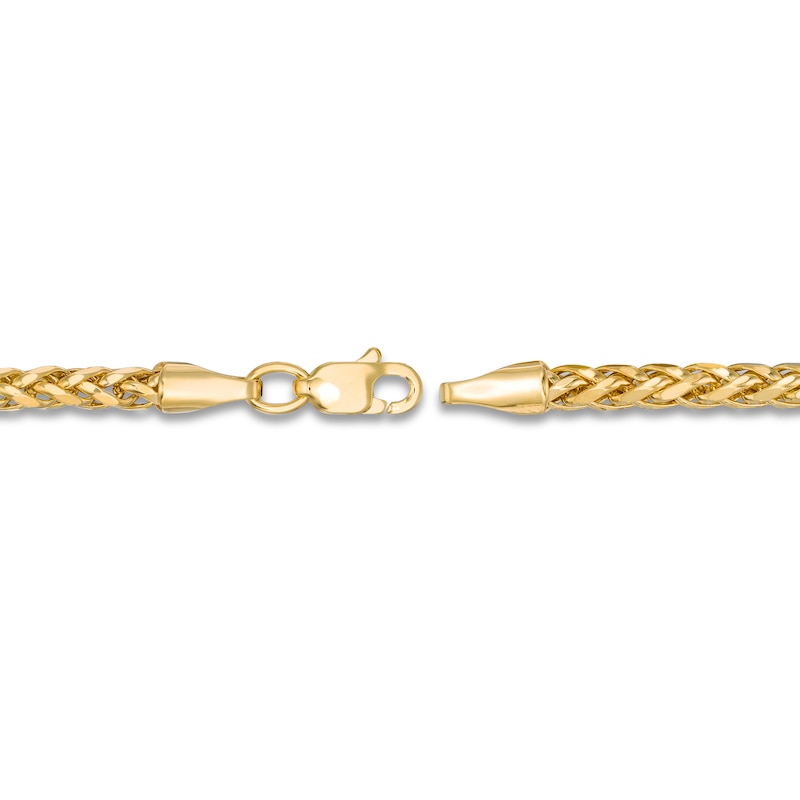 Main Image 3 of Wheat Chain Necklace Hollow 10K Yellow Gold 20"