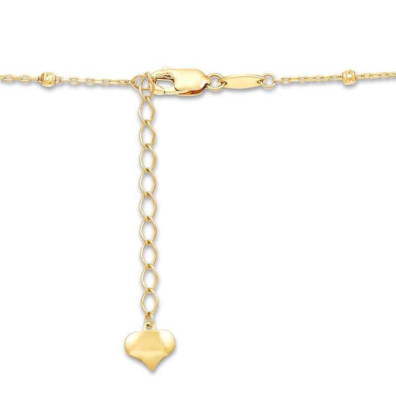 Main Image 2 of Beaded Chain Necklace 10K Yellow Gold 17"