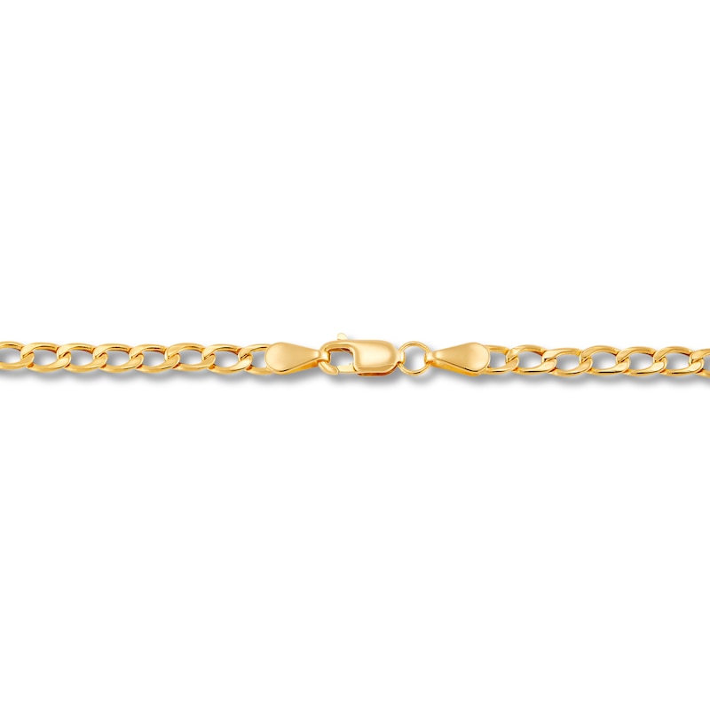 Main Image 2 of Children's Curb Chain Necklace Hollow 14K Yellow Gold 13"