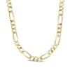 Thumbnail Image 1 of Figaro Chain Necklace Hollow 10K Yellow Gold 24"