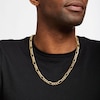 Thumbnail Image 6 of Figaro Chain Necklace Hollow 10K Yellow Gold 24"