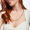 Thumbnail Image 7 of Figaro Chain Necklace Hollow 10K Yellow Gold 24"