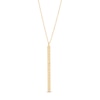 Thumbnail Image 1 of Diamond-cut Tube Drop Necklace 10K Yellow Gold 18"