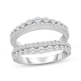 Lab-Created Diamonds by KAY Enhancer Ring 1 ct tw Round-cut 14K White Gold
