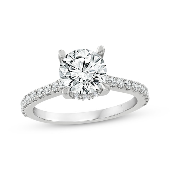 Lab-Created Diamonds by KAY Engagement Ring 2-3/8 ct tw Round-cut 14K White Gold