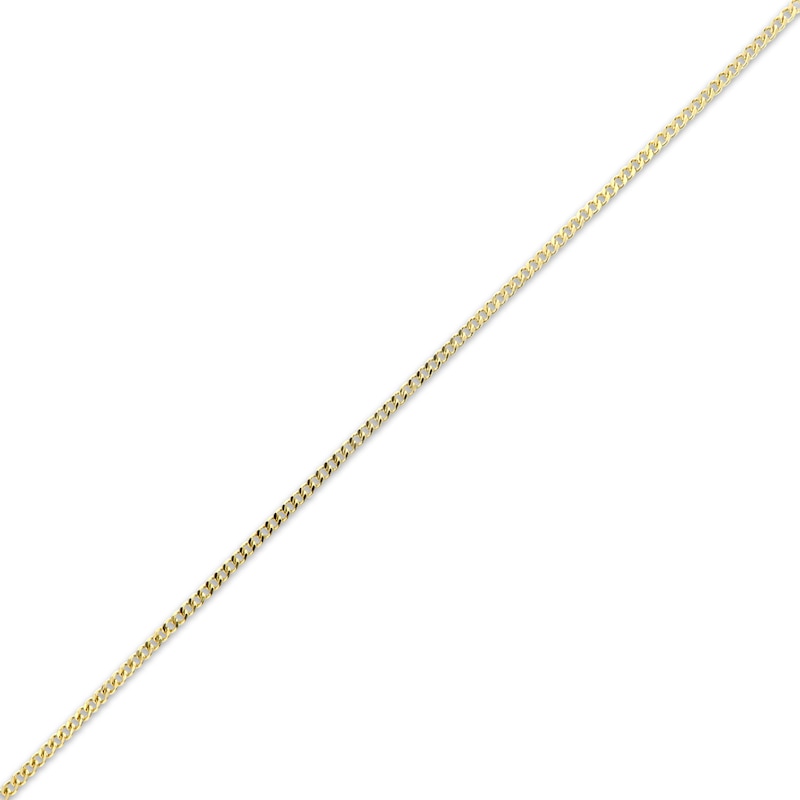 Main Image 2 of Small-Link Curb Chain Necklace 2.9mm Semi-Solid 14K Yellow Gold 18”