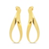 Thumbnail Image 2 of Ribbon Swirl Hoop Earrings 10K Yellow Gold