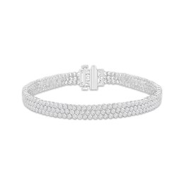 KAY Lab-Grown Diamonds Triple-Row Bracelet 6 ct tw 10K White Gold 7.25"