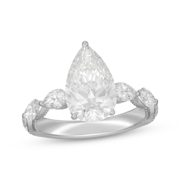 Neil Lane Artistry Pear-Shaped Lab-Created Diamond Engagement Ring 4-1/4 ct tw 14K White Gold
