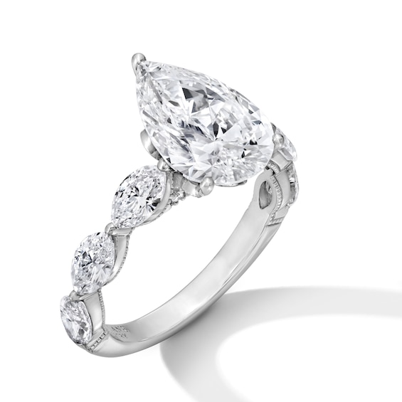 Neil Lane Artistry Pear-Shaped Lab-Grown Diamond Engagement Ring 4-1/4 ct tw 14K White Gold