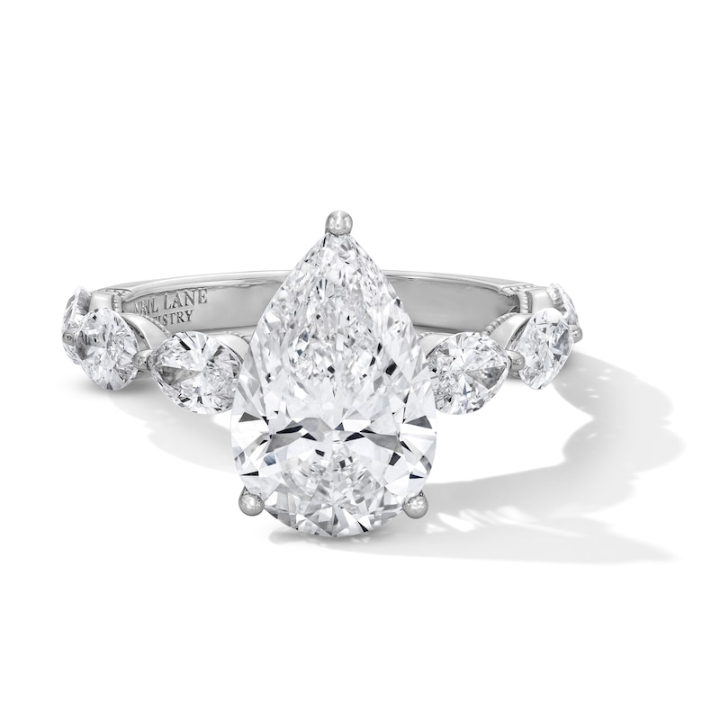 Main Image 3 of Neil Lane Artistry Pear-Shaped Lab-Grown Diamond Engagement Ring 4-1/4 ct tw 14K White Gold