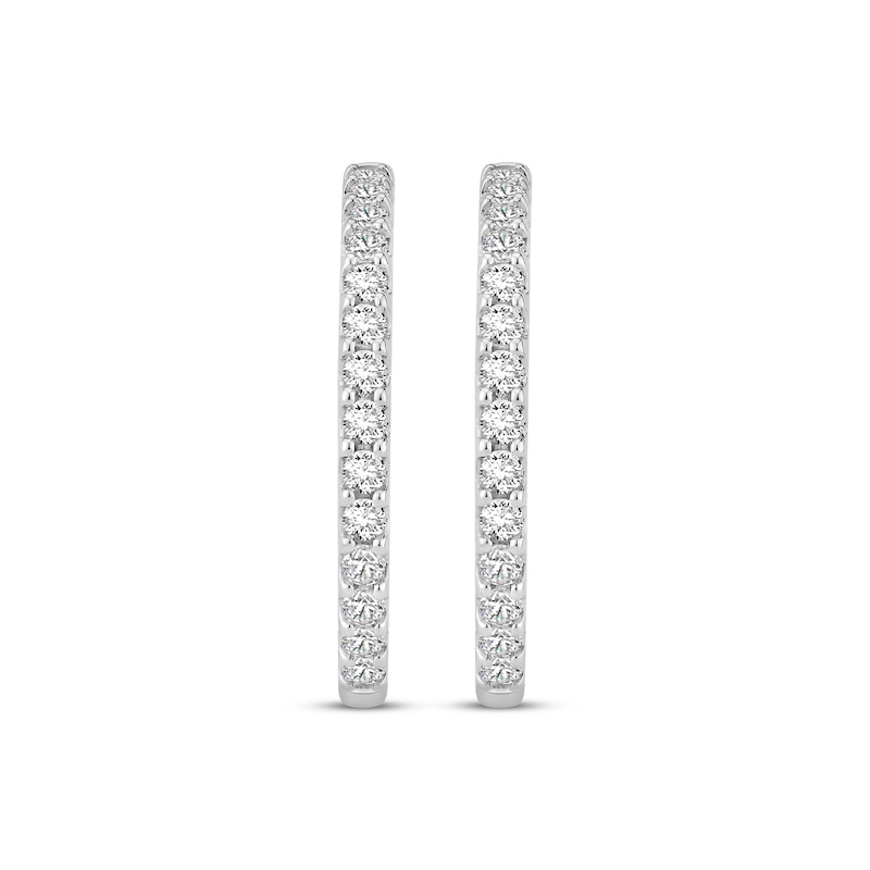 Main Image 2 of KAY Lab-Grown Diamonds Inside-Out Hoop Earrings 3 ct tw 14K White Gold